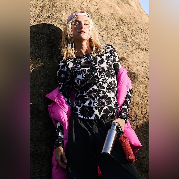 NEW Free People Movement Rally Printed Layer Long Sleeve - Picture 7 of 9